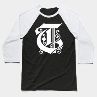 Silver Letter T Baseball T-Shirt